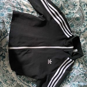 Adidas cropped zip up
